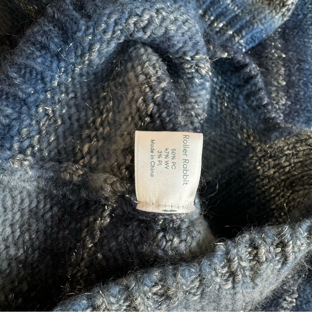 Roller Rabbit Blue Gradient Knit Cardigan - Picture 4 of 8